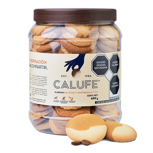Clásicas CALUFE de Mantequilla y Café Frasco 690 g