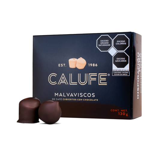 Malvaviscos CALUFE de café cubiertos con chocolate 130 g