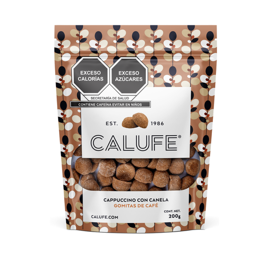 Gomitas CALUFE de café cappuccino con canela Bolsa 200 g